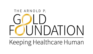 Logo with a golden-yellow infinity loop