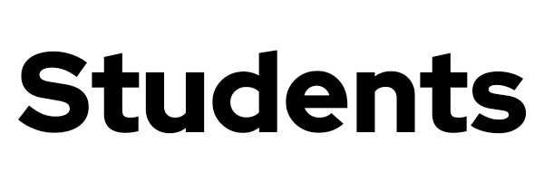Word 'Students' in bold, black, sans-serif font
